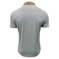 thumbnail image 6 of Afdoent Mens Shirts Color Block Button Open Neck Men Casual Loose Comfortable Business Sports Short Sleeve Shirt Mens Shirts, 6 of 7