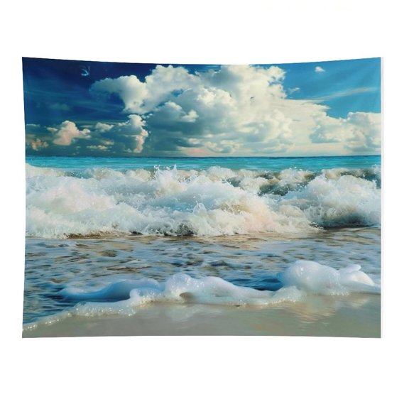 RKSupls Waves Sky Polyester Wall Tapestry Anti Wrinkle Art Hanging Decor for Bedroom Living Room Home Holiday Decoration Gift