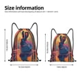 thumbnail image 2 of Sikiie Neon Rabbit In Archway Drawstring Backpack Drawstring Bags, Draw String Back Bag for Sports, Gym, Travel, Swimming, Beach-Medium, 2 of 6
