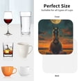 thumbnail image 6 of Naloa Sunset Prairie Meditating Horse Coasters for Set of 4 - PU Leather Coasters, Coasters for Table Cup Tea Coffee Beer, Decorative for Kitchen Homedecor (Round), 6 of 6