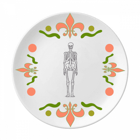 

Human Body Bone Structure Flower Ceramics Plate Tableware Dinner Dish