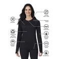 thumbnail image 6 of ClimateRight by Cuddl Duds Women's Warm Plush Warmth Thermal Crewneck Base Layer Top, Sizes XS-4X, 6 of 7