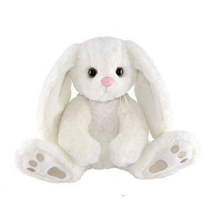 Bearington Whiskers White Plush Stuffed Animal Bunny Rabbit, Adorable, Soft and Cuddly, Great Gift for Bunny Lovers of All Ages, Birthdays, Holidays and Special Occasions, 10.5 inches