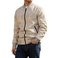thumbnail image 4 of Fgnfyis Jackets for Men Fashion Flight Jacket Casual Baseball Coat Autumn Stylish Outerwear for Young Adults Stand Collar Mens Winter Coat White XXXXL, 4 of 7