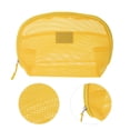 thumbnail image 3 of Unique Bargains 1 Pc Mesh Hand-held Sundries Makeup Bag Yellow 9.84in, 3 of 5