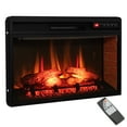 thumbnail image 1 of Gymax 1400W 26 Inch Electric Fireplace Insert 4777 BTU Recessed Freestanding Fireplace w/ Remote, 1 of 10