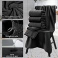 thumbnail image 3 of Toallas de Baño 2PCS, Juego de Toallas de Baño Microfibra Absorbente y de Secado Rápido, Toallas Ultra Suaves para Hogar, Hotel, SPA, Gimnasio (Negro), 3 of 4