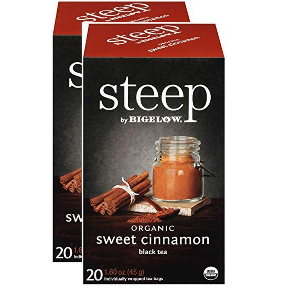 Steep by Bigelow Organic Sweet Cinnamon Black Tea Bags, 20 Count Box