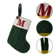 Christmas Stockings with Initials Large Embroidered Letter Knit Red