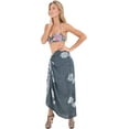 thumbnail image 2 of HAPPY BAY Women's Beachwear Summer Bikini Wraps Beach Wrap Sarong Coverups Skirt Swimsuit Swimwear Bathing Suit Swim Cover ups for Womens One Size Grey, Dolphin, 2 of 5