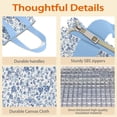 thumbnail image 4 of Pioneer Flower Floral Print Pattern Insulated Lunch Bag for Women & Adults,Large Portable Soft Cooler Lunch Bag,Thermal Food Storage Tote with Pearl Cotton,8.66L,8.75x5.75x9.5 Inch, 4 of 6
