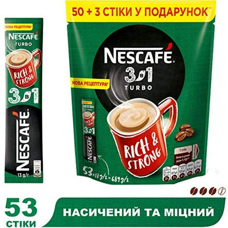 Nescafe 3 In 1 Turbo (Rich & Strong) 53 Sticks