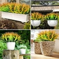 thumbnail image 5 of Zukuco 4pcs Artificial Fake Grass Plants Faux Fake Grasses Plastic Plant Greenery (Orange Green), 5 of 5