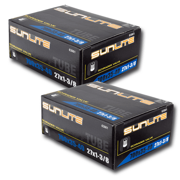 Sunlite Inner Tube 2-PACK 700x35-40c Schrader Valve 32mm Cross CX Hybrid Bike