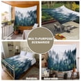 thumbnail image 6 of Green Forest Tapestry for Bedroom Wall Hanging Tapestry, Natural Landscape Modern Abstract Art Ceiling Backdrop Tapestries Poster Blanket Wall Decor for Teens Room Living Room Dorm 51" x 59", 6 of 8