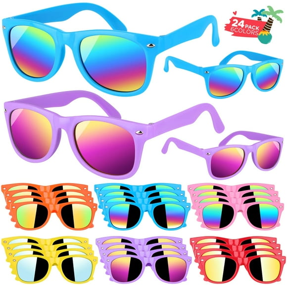 Gafas de sol GINMIC Kids Neon con protección UV400, paquete de 24 unidades para niños de 3 a 8 años
