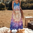 thumbnail image 2 of Kaleidoscope Mandala Colorful Floral Boho Sleeveless Dress for Women Clothing Female Women's Summer Skirt, 2 of 7