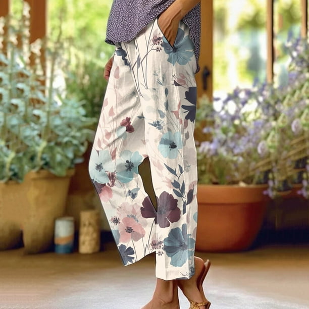 WILLBEST Pantalones Casuales elegantes para Mujer para Otoño E Invierno: Pantalones Deportivos de Color Liso con Bolsillos, Cordones y Pernera Ancha y Recta. Mediana