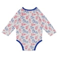 thumbnail image 3 of Newborn & Infant Philadelphia 76ers Little Champ Long Sleeve Bodysuit, Pants & Cuffed Knit Hat 3-Piece Set, 3 of 5