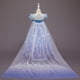 thumbnail image 5 of Disfraz de princesa Elsa de la Reina de las Nieves de Disney para niñas, disfraz de Cosplay para Halloween, carnaval, fiesta, baile de graduación, 5 of 5