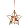 thumbnail image 4 of Colgantes para árboles de Navidad huecos de madera 3D copos de nieve campanas manualidades regalo para niños para decoración de fiestas 8 Piezas Eigraketly HA008739-00, 4 of 6