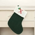 thumbnail image 3 of Beautynvta Christmas Stockings with Initials, 8'' Small Embroidered Letter Knit Green White Xmas Stocking, Personalized Letter Stockings for Christmas Xmas Tree Holiday Fireplace, X, 3 of 4