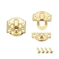 thumbnail image 1 of Unique Bargains Box Latch, Small Size Golden Decorative Hasp Jewelry cases Catch 2 pcs, 1 of 3