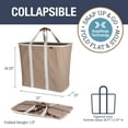 thumbnail image 5 of CleverMade Collapsible Fabric Laundry Hamper Premium, Mocha,, 2 Pack, 5 of 8
