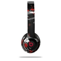 Skin Decal Wrap for Beats Solo 2 and Solo 3 Wireless Headphones Abstract 02 Red (BEATS NOT INCLUDED) by WraptorSkinz
