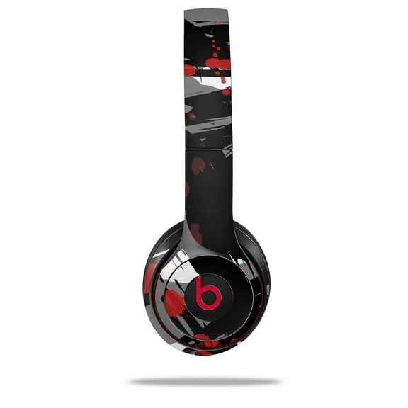 Skin Decal Wrap for Beats Solo 2 and Solo 3 Wireless Headphones Abstract 02 Red (BEATS NOT INCLUDED) by WraptorSkinz