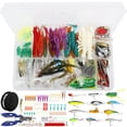 thumbnail image 3 of QJUHUNG Fishing Lure Kit Hard Lure Baits Set Metal Life-Like 3D Fishing Lures 302Pcs, 3 of 9
