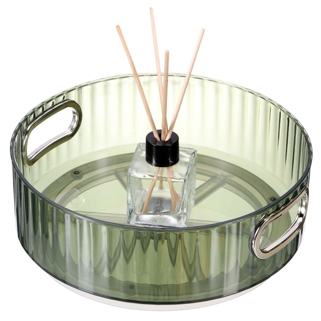 Organizador Lazy Susan Uxcell, Organizador giratorio de 8.7" con mango para cocina, hogar, verde