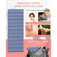 thumbnail image 5 of Dark Blue Striped Yoga Towel for Hot Yoga Non Slip, Modern Beige Geometric Country Yoga Mat Towel Absorbent Yoga Sweat Towels Microfiber Hot Yoga Blanket for Bikram Pilates 26"x70", 5 of 7