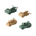 thumbnail image 2 of Kit de 4 modelos de tanque a escala 1/144, modelo de construcción, decoración del hogar, recuerdo, modelo de ensamblaje 4D, modo tanque pesado para, 2 of 8