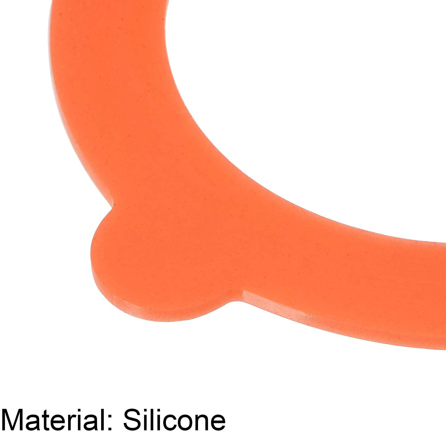 97mm OD 70mm ID 2mm Thickness Airtight Sealing Rings Replacement for Regular Mouth Can sourcing map Silicone Jar Gaskets Pack of 6 Orange