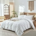 thumbnail image 2 of Washed Cotton Duvet Cover Set Linen Feel Natural Wrinkle Lightweight Comfy (King  Linen), 2 of 6