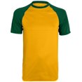 thumbnail image 4 of Augusta Sportswear M Boys WICKING SHORT SLEEVE BASEBALL JERSEY Gold/Dark Green 1509, 4 of 6