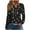 #0085-Black, variant on Uootdi Hoodies for Women Polka Dot Print Long Sleeve Sweatshirts for Women Button V Neck Gift Color Block Eyelet Drawstring Hoodi es