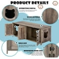 thumbnail image 4 of Cat Litter Box Enclosure - Dual Washroom Wooden Furniture with 2 Head Shaped Holes, Large Cat House for Living Room & Bedroom, 4 of 7