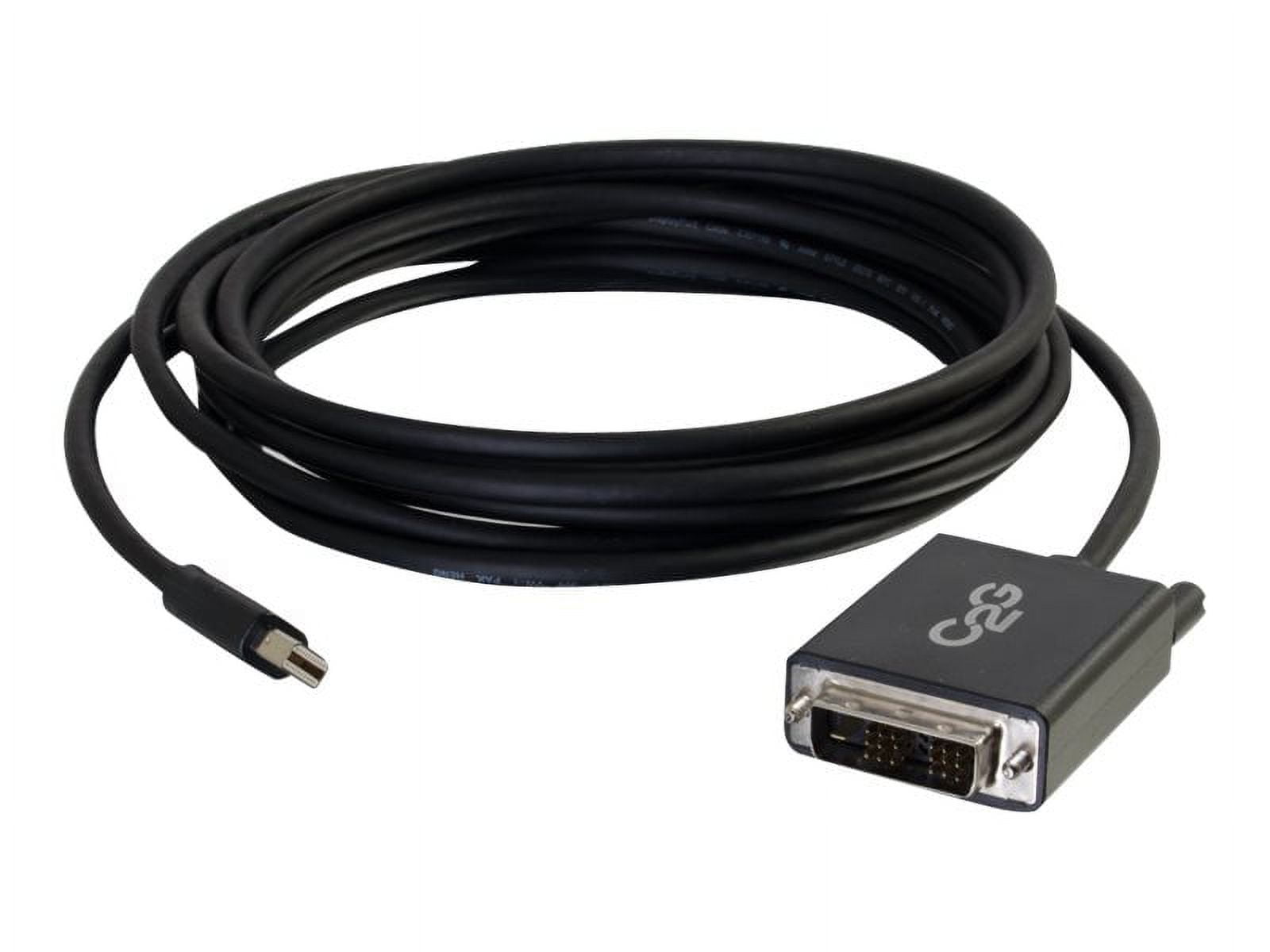 C2G 6ft Mini DisplayPort to DVI Cable - Single Link DVI-D Adapter - Black - DisplayPort cable - 6 ft