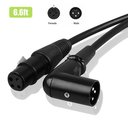 - EEEkit 3ft 6ft Microphone Head Right Angle XLR 3pin Female to Male Extension Mic Cable