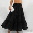 thumbnail image 2 of IROINNID Long Elastic Waist Skirt For Women Fashion Boneless Full Skirt A Set Of Wedding Skirt Full Skirt Half Skirt Solid Color Skirt, 2 of 5