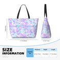 thumbnail image 2 of Large Beach Bags Water-resistant Sandproof - Rainbow Scales Cute Beach Tote Bags for Women with Zipper, 2 of 6