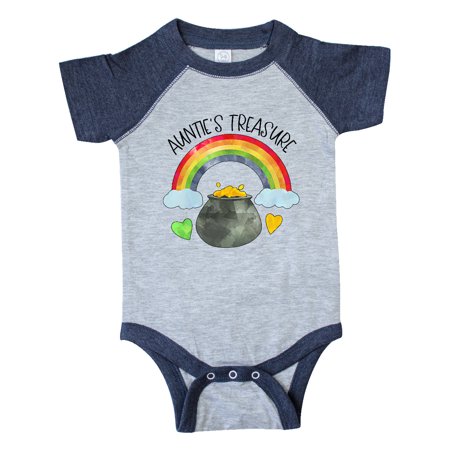 

Inktastic Auntie s Treasure St. Patrick s Day Rainbow and Gold Gift Baby Boy or Baby Girl Bodysuit