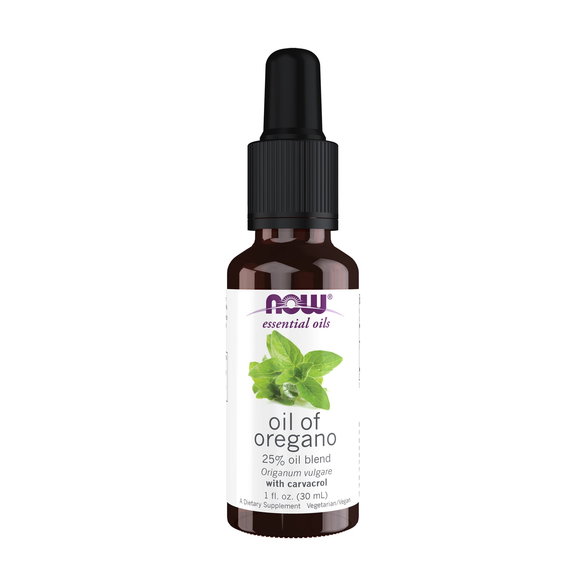 NOW Essential Oils, Oil of Oregano, 25% Blend of Pure Oregano Oil in Pure Olive Oil, Comforting Aromatherapy Scent, Steam Distilled, Vegan, Child Resistant Cap, 1-Ounce