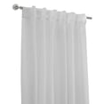 thumbnail image 4 of Habitat Alicante Sheer Dual Header Slub Sheer Fabric Curtain Panel for Brighten Any Living Space 52" x 95" White, 4 of 6