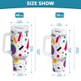 thumbnail image 6 of Yayeee 30oz Stainless Steel Tumbler with Straw and Handle Double-Wall Insulated Travel Water Bottle, Retro Round, 6 of 8