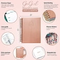 thumbnail image 3 of Planificador de presupuesto Gogirl organizador mensual de facturas Tapa dura A4 color oro rosa, 3 of 3