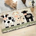 thumbnail image 4 of Welcome Doormat with Rabbit Chick Cow Designs Non Slip Silicone Back Doormat for Front Door Entryway Kitchen Bathroom Porch Indoor Outdoor Decorative Rug Water Absorbent Doormat for Home Decor, 4 of 7
