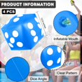 thumbnail image 2 of Juego de dados inflables Jumbo Mototo, paquete de 4 unidades, 32 cm, color azul, 2 of 7